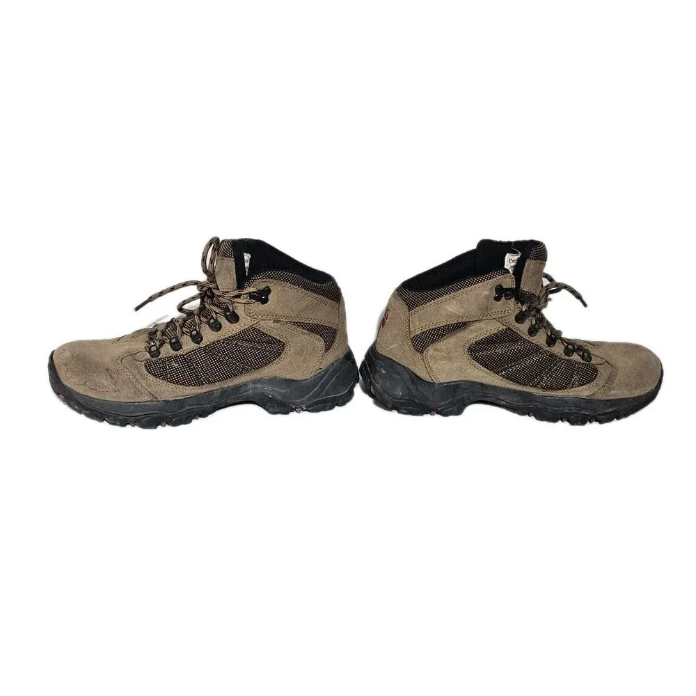 Bearpaw Boots Mens Hiking Size 8 Brown Leather Lace Up Waterproof